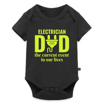 Électricien Papa Technicien en électricité Fête des pères - Body à manches courtes Premium Bébé - noir - Devant
