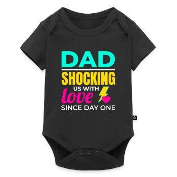 Electrician Electrical Technician Valentines Day - Baby Premium short-sleeve bodysuit - black - Front