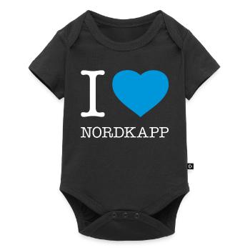 I LOVE NORDKAPP Norway Norwegen - Baby Premium short-sleeve bodysuit - black - Front