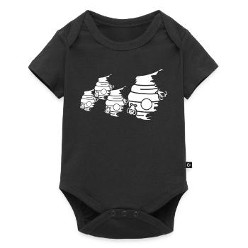 Croquis de la ruche - Body à manches courtes Premium Bébé - noir - Devant