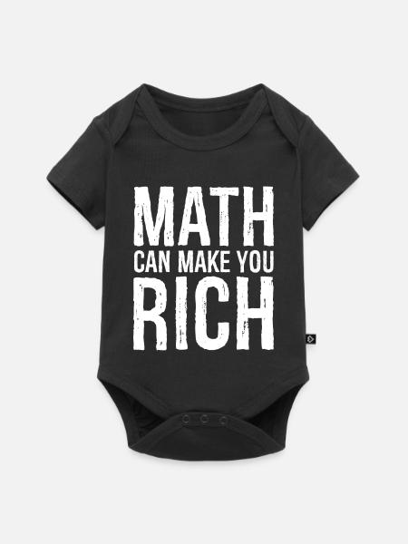 Mathematik kann reich machen - Baby Premium Kurzarmbody - Schwarz