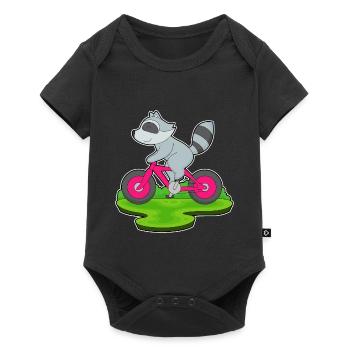 Vélo raton laveur - Body à manches courtes Premium Bébé - noir - Devant