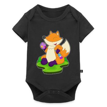 Peinture de Pâques de Fox - Body à manches courtes Premium Bébé - noir - Devant