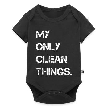 my only clean things - Baby Premium short-sleeve bodysuit - black - Front