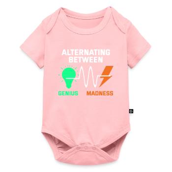 Électricien : alterner génie et folie - Body à manches courtes Premium Bébé - rose - Devant