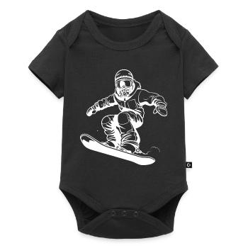 Snowboarder Sketch - Baby Premium short-sleeve bodysuit - black - Front