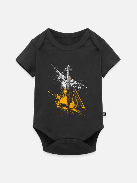 Geige Graffiti - Baby Premium Kurzarmbody - Schwarz