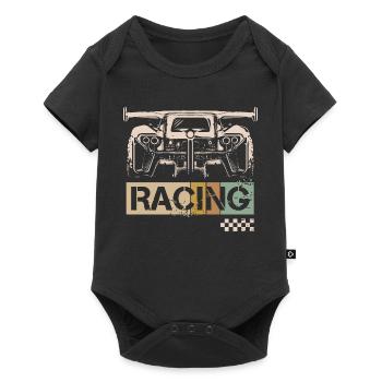 Voiture de course rétro tuner tuner course - Body à manches courtes Premium Bébé - noir - Devant