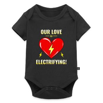 Electrician Valentine: Our Love is Electrifying - Baby Premium short-sleeve bodysuit - black - Front