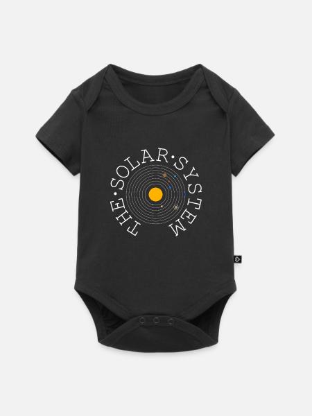The Solar System (white) - Baby Premium Kurzarmbody - Schwarz