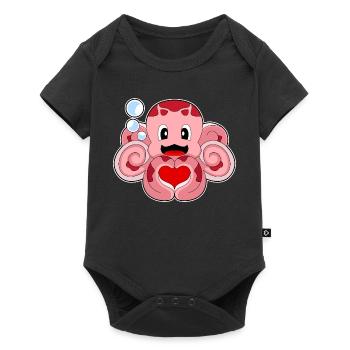 Cœur de pieuvre - Body à manches courtes Premium Bébé - noir - Devant