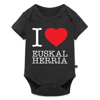 J’AIME EUSKAL HERRIA Pays Basque Basque - Body à manches courtes Premium Bébé - noir - Devant