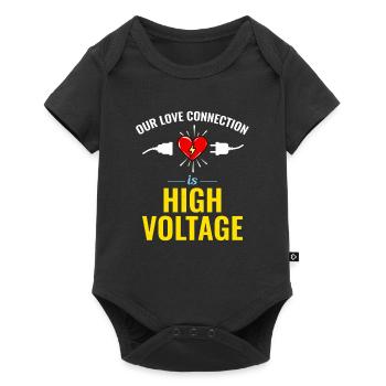 Electrician Valentine: High Voltage Love - Baby Premium short-sleeve bodysuit - black - Front