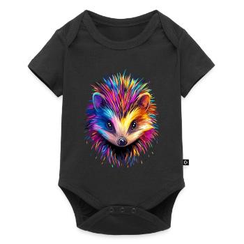 Hérisson Hérisson à ventre blanc Hérisson épineux Amour Hérisson mignon - Body à manches courtes Premium Bébé - noir - Devant