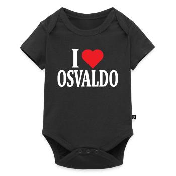 t shirt I love Osvaldo t-shirt gift idea - Baby Premium short-sleeve bodysuit - black - Front