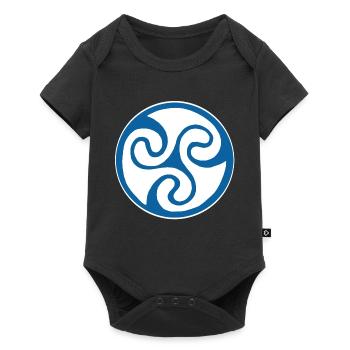 Blue Celtic symbol - Baby Premium short-sleeve bodysuit - black - Front