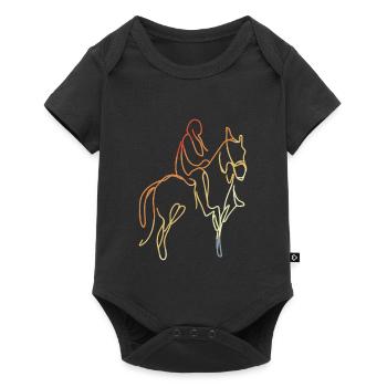 Vintage Riding Drawing - Baby Premium short-sleeve bodysuit - black - Front