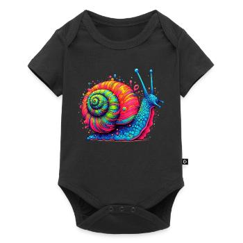 Snail - Baby Premium short-sleeve bodysuit - black - Front