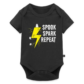 Halloween Electrician Spook Spark Humor Scary - Baby Premium short-sleeve bodysuit - black - Front