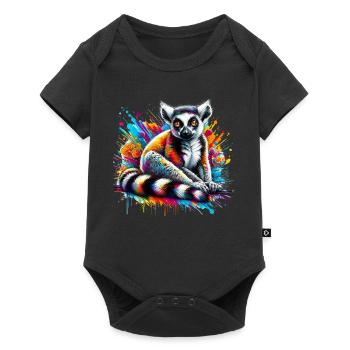Lémurien - Body à manches courtes Premium Bébé - noir - Devant