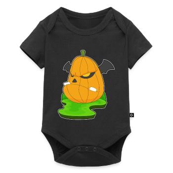Monster Halloween Pumpkin - Baby Premium short-sleeve bodysuit - black - Front