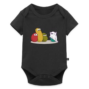 Halloween fantôme dessin comique - Body à manches courtes Premium Bébé - noir - Devant