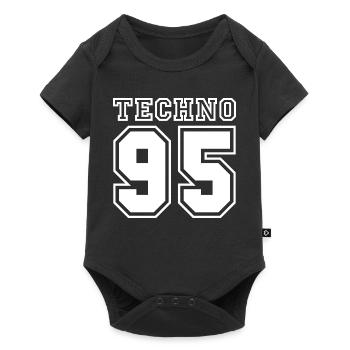 TECHNO 95 - Baby Premium short-sleeve bodysuit - black - Front