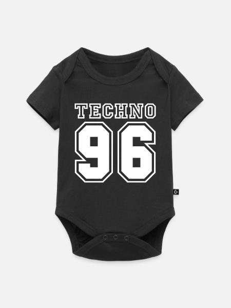 TECHNO 96 - Baby Premium Kurzarmbody - Schwarz
