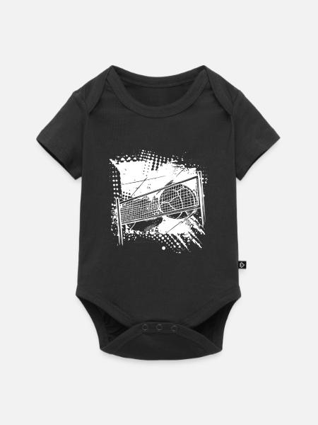 Volleyball Zeichnung - Baby Premium Kurzarmbody - Schwarz