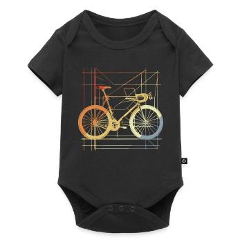 Bicycle Drawing Retro - Baby Premium short-sleeve bodysuit - black - Front
