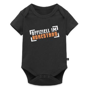 Ruhestand Rentner Rentnerin - Baby Premium Kurzarmbody - Schwarz - Vorne