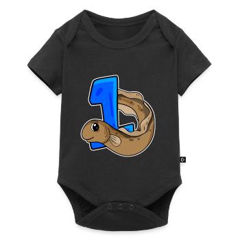 Numéro 1 Numéro Un - Motif Anguille Poissons - Body à manches courtes Premium Bébé - noir - Devant