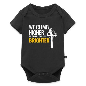 Lineman Climb Higher Bright Future Power Grid - Baby Premium short-sleeve bodysuit - black - Front