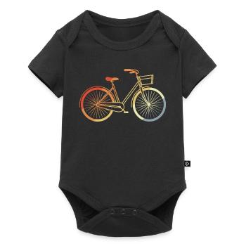 Bicycle Line Art Vintage - Baby Premium short-sleeve bodysuit - black - Front