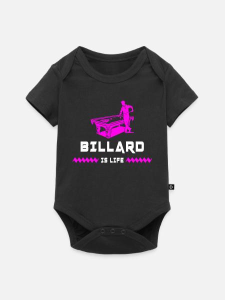 Billard ist Leben - Baby Premium Kurzarmbody - Schwarz