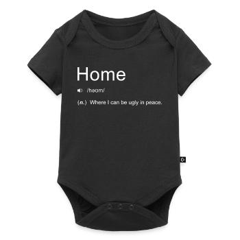 Définition du domicile - Body à manches courtes Premium Bébé - noir - Devant
