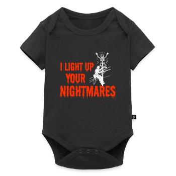 Lineman Halloween Nightmare Spooky Electric Design - Baby Premium short-sleeve bodysuit - black - Front