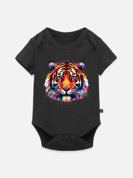 Tiger - Baby Premium Kurzarmbody - Schwarz