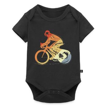 Look vintage cycliste - Body à manches courtes Premium Bébé - noir - Devant