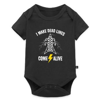 Je donne vie aux lignes mortes – Lineman Halloween - Body à manches courtes Premium Bébé - noir - Devant