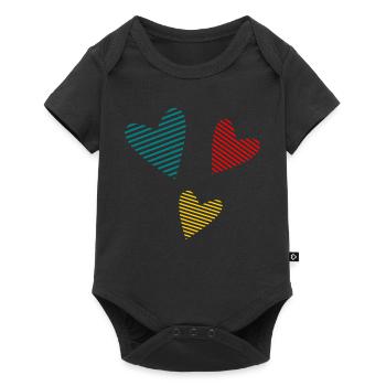 CHRISTMAS. COUPLE. HEART. VALENTINE'S DAY. JUST MARRIED. - Baby Premium short-sleeve bodysuit - black - Front