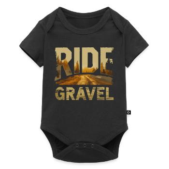 Ride Gravel Sunset - Baby Premium short-sleeve bodysuit - black - Front