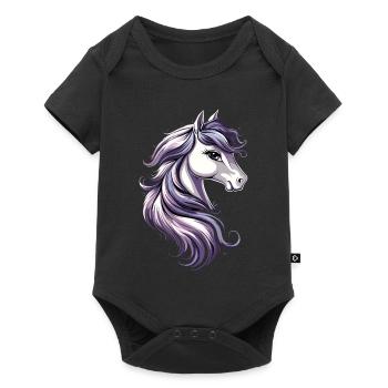Pony Riding Pony Foal Rider Ponies Riding Pony Farm - Baby Premium short-sleeve bodysuit - black - Front