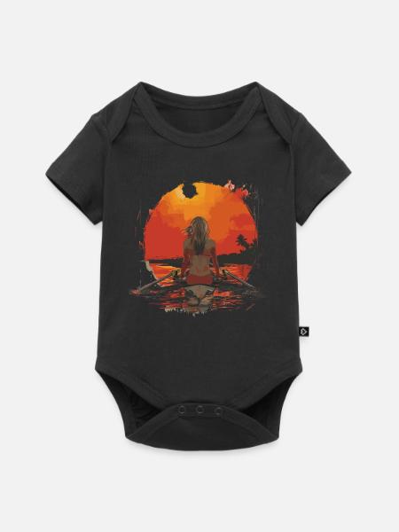 Illustration Ruderin - Baby Premium Kurzarmbody - Schwarz