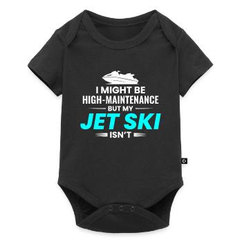 Amateur de jet ski Amateur de sports nautiques Océan - Body à manches courtes Premium Bébé - noir - Devant