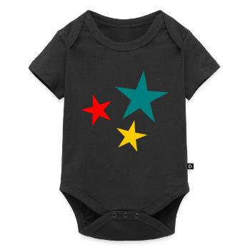 ETOILE. NOËL. JOYEUX NOËL. MERRY CHRISTMAS - Body à manches courtes Premium Bébé - noir - Devant