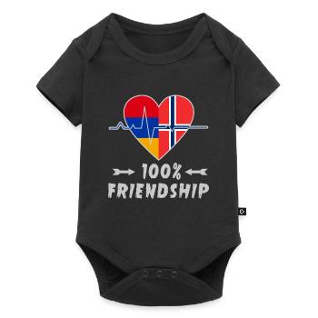 L'Arménie et la Norvège : amitié à 100 % - Body à manches courtes Premium Bébé - noir - Devant