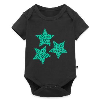 ETOILE. NOËL. JOYEUX NOËL. MERRY CHRISTMAS - Body à manches courtes Premium Bébé - noir - Devant