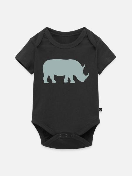 Nashorn - Baby Premium Kurzarmbody - Schwarz
