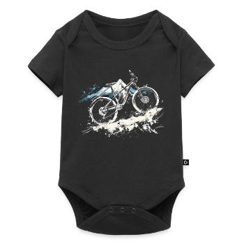 Mountain biking illustration - Baby Premium short-sleeve bodysuit - black - Front